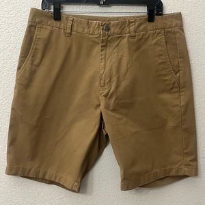 BONOBOS Men's Chino Shorts with Snap-Lock Button Size 34 / 9” in Tobacco Brown